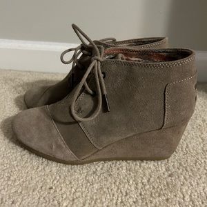 TOMS Desert Suede Wedge Heel